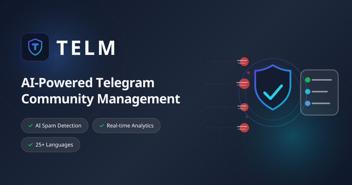 Telm — AI Telegram Moderation & Community Analytics
